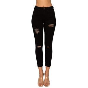 Wax Jean Women Butt I Love You Push-Up High Rise Destructed Jeans